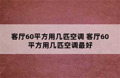 客厅60平方用几匹空调 客厅60平方用几匹空调最好